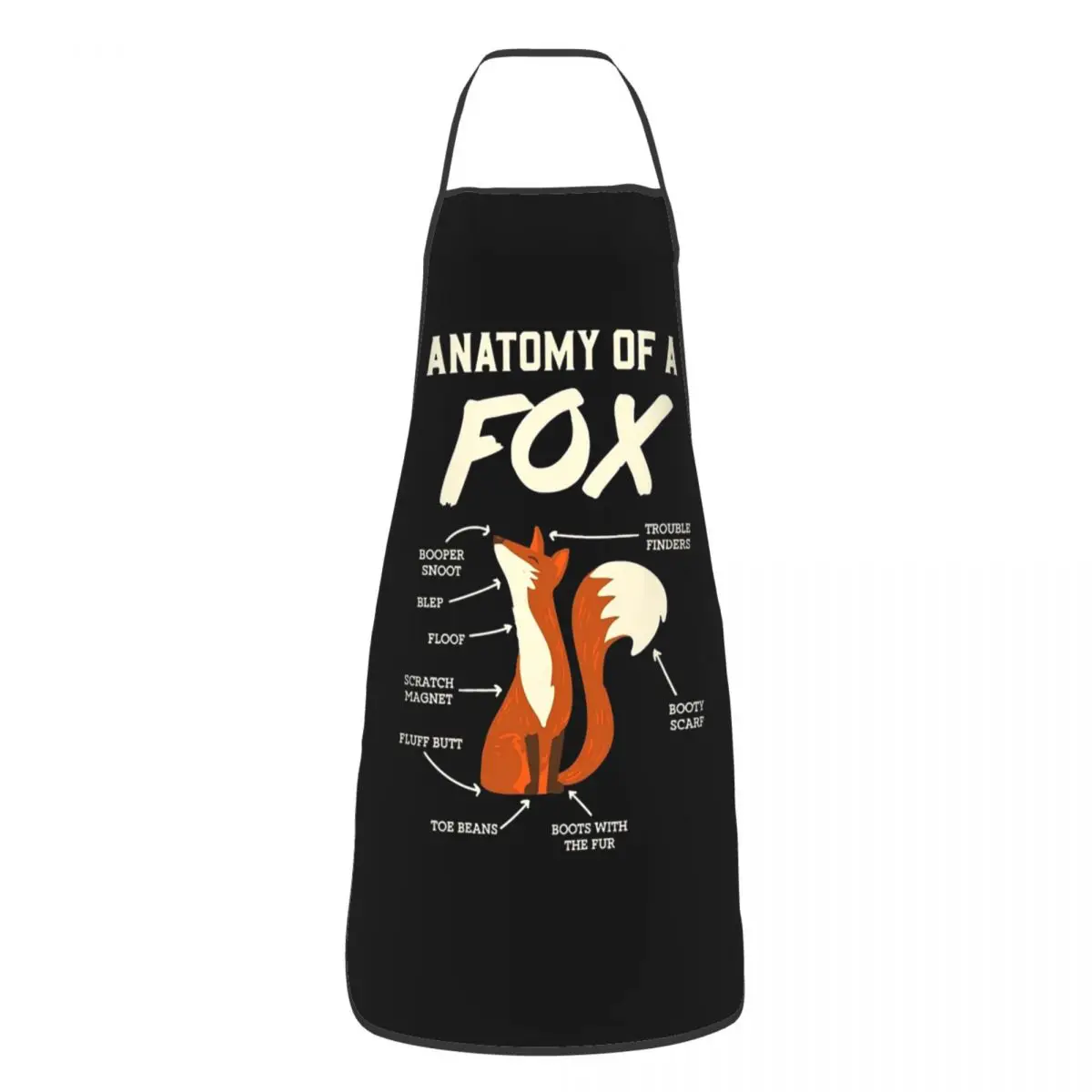 Anatomy Of A Fox Aprons Chef Cooking Baking Tablier Sleeveless Bib Kitchen Cleaning Pinafore for Women Men Gardening