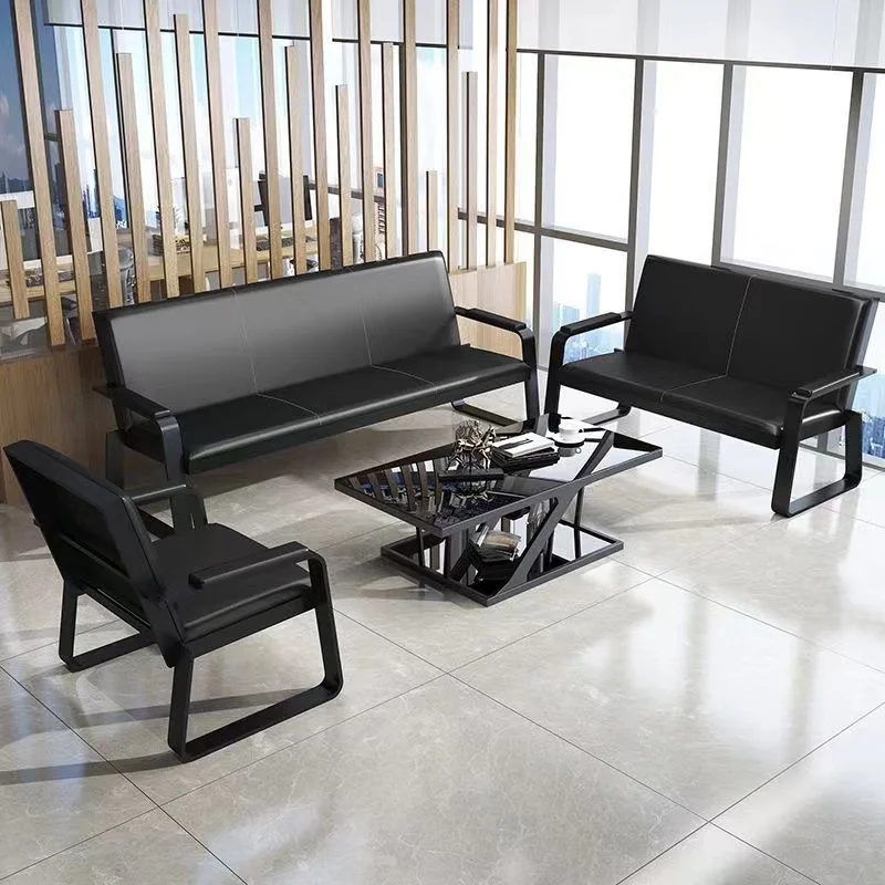 Modern Leather Outdoor Waiting Chair Durable Commercial Use Living Room Sofa Chair