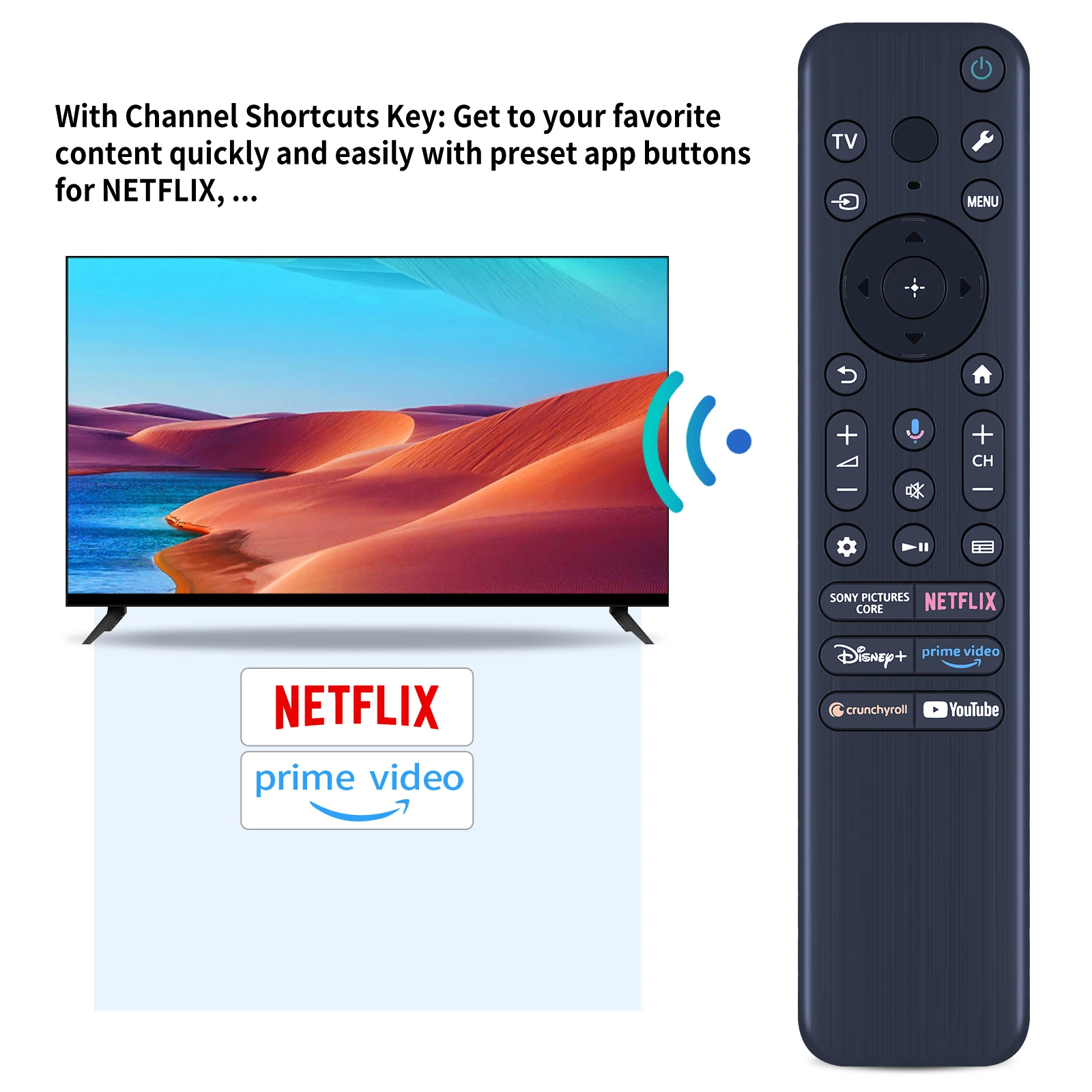 ソニーTV用リモコン,音声とバックライト付き,RMF-TX920U,k55hxr80,k55xr80c,new,2024