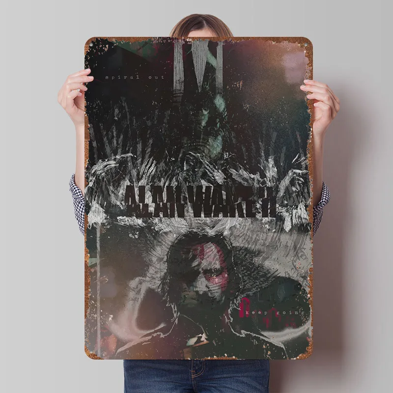 Alan Wake II Dark Grunge Tinplate Poster Customized Wall Art Retro Vintage Metal Signs for Fans Modern Home Decoration Ornaments