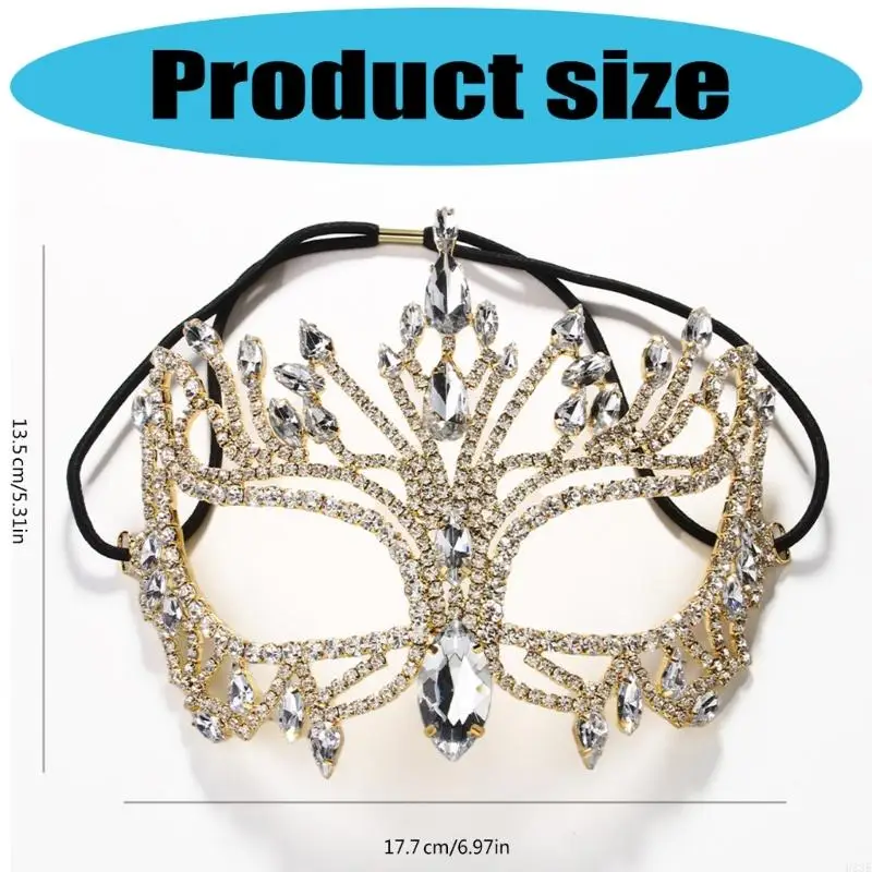 Hingestones Masquerade Mask Half Face Mask Halloween Costume Accessoires pour hommes Femmes Masquerade Halloween Cosplay