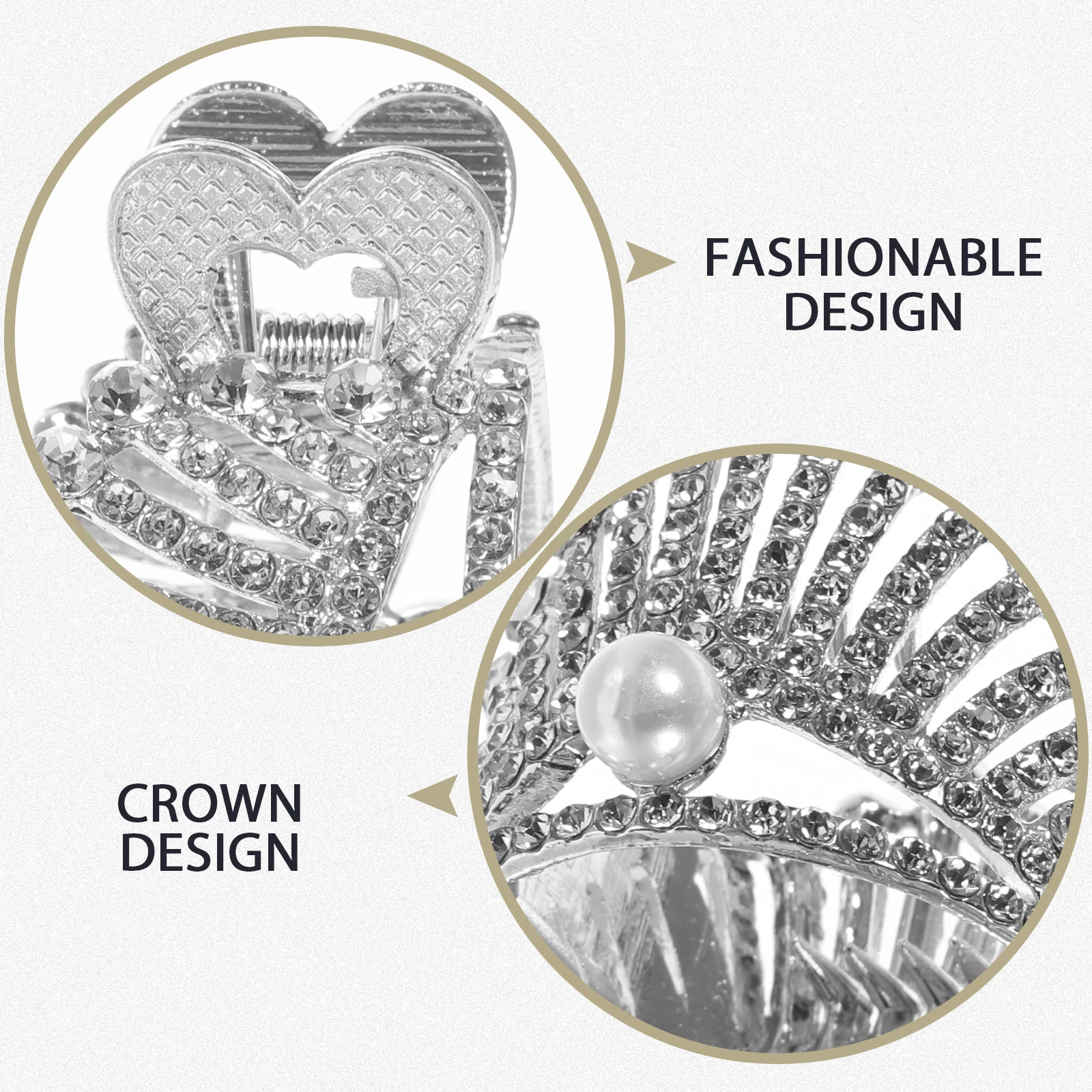 حامل على شكل تاج عالي على شكل ذيل حصان من حجر الراين، إكسسوارات معدنية متينة للنساء لمكياج طبخ الشعر الطويل الناعم