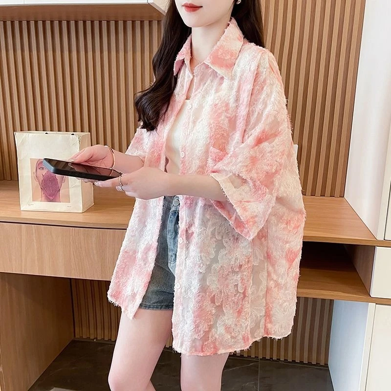 

Женская солнцезащитная рубашка-накидка, летняя новинка, свободная, без рукавов, с открытыми плечами, воздушная, легкая, в стиле бохо, молодежная, шикарная, с открытым передом