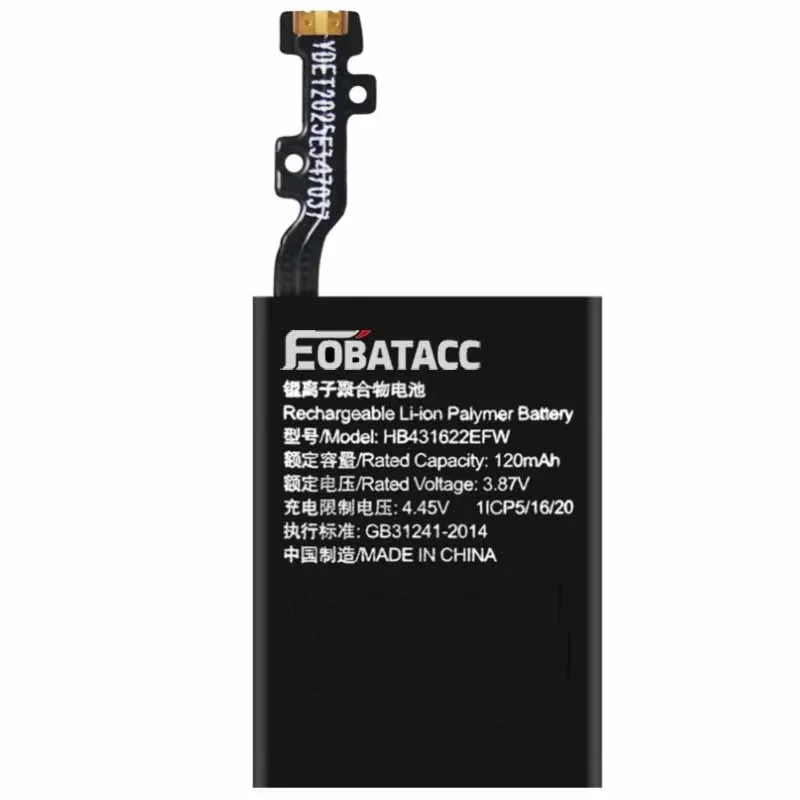 EOTABACC Nuovo 100% originale Nuovo HB 431622 Batteria EFW 120mAh per Huawei Band B6 B7 FDS-B19 FDS-B49