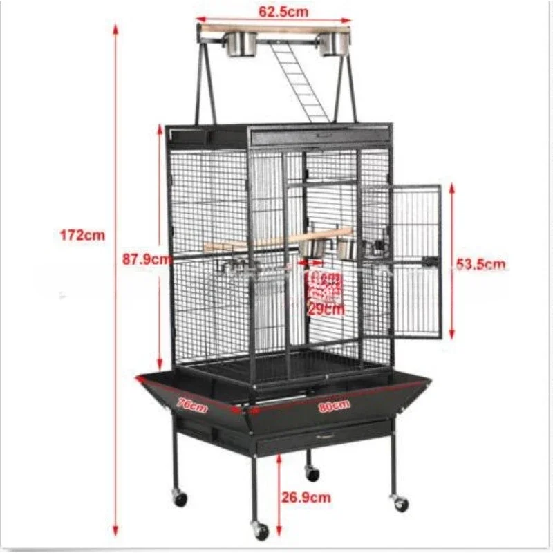 

Large parrot metal encryption wire parrot bird removable bird pet cage factory wholesale