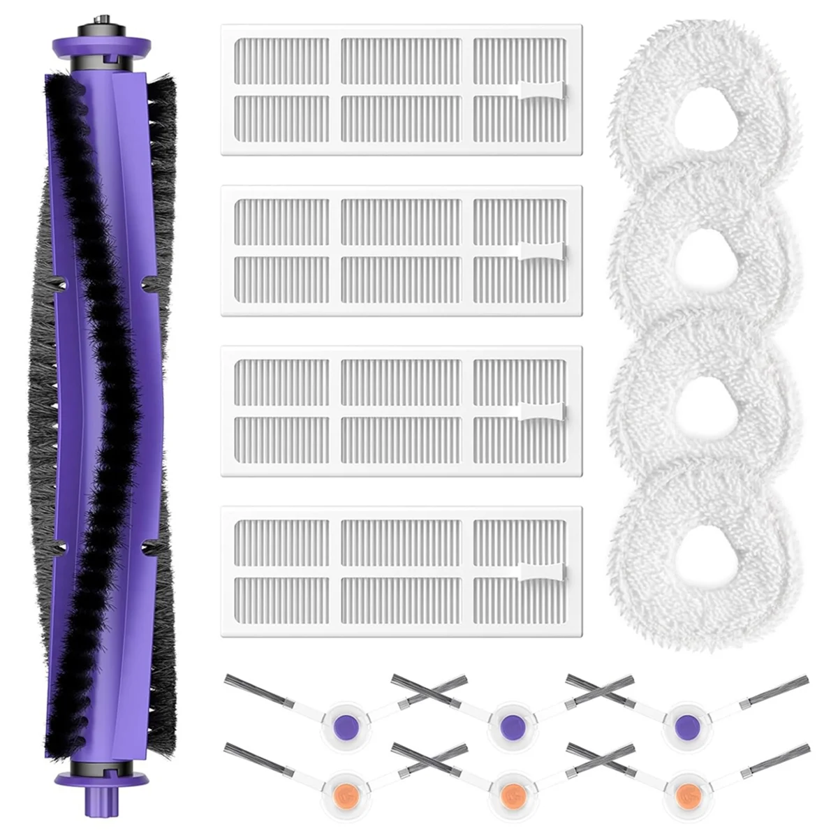 Replacement Parts Accessories for Freo Robot Vacuum Roller Brush HEPA Filters Mop Pads Side Brushes