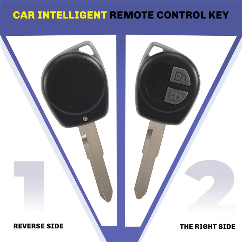AU34-Car Smart Remote Key 2 Buttons Fit For Suzuki Swift Sx4 Alto Jimny Vitara Ignis Splash 2007-2013 433Mhz