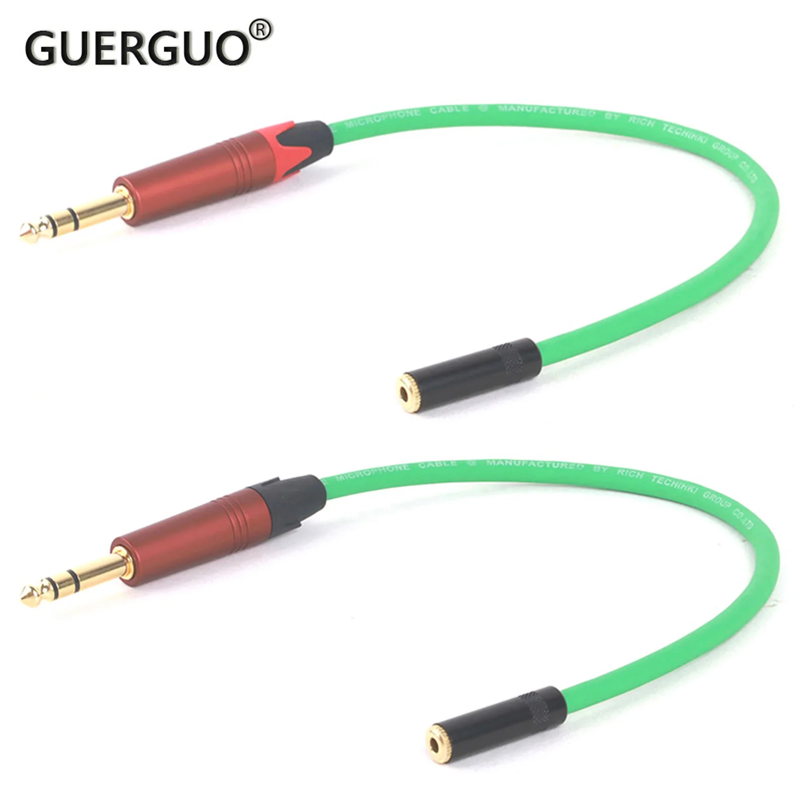 

Colorful Gold Plated 6.35mm TRS Male to 3.5mm TRS Female Jack Adapter Audio Cable for Mixer Amplifier Speaker Splitter Cable