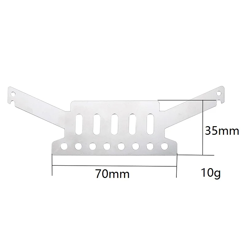 Plaque de protection avant en acier inoxydable Ch is Armor, pièces de mise à niveau pour voiture RC MN D90 D99 M S 1/12