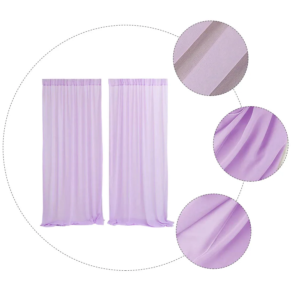 

2Pcs High Quality Organza Gauze Curtain for Wedding Decoration Romantic Backdrop Party Event Cozy Home Decor Reusable Adornment
