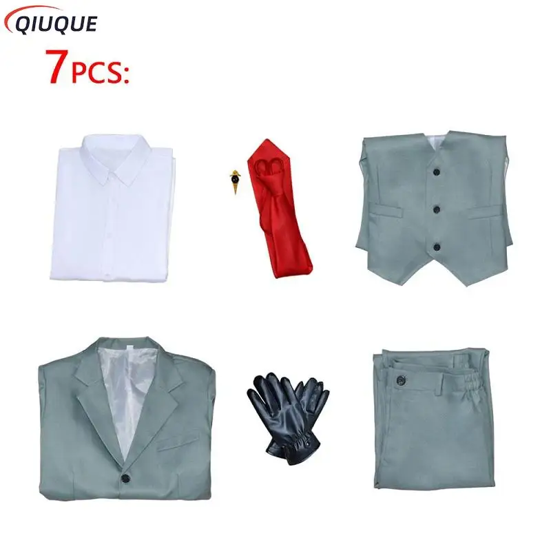 Anime Spy Cosplay Loid Forger Costume Men Suit Short Blond Wig Twilight Outfit Shirt Tie Halloween Clothes - Image 4