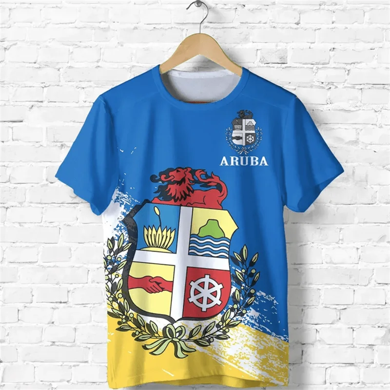 อารูบาธงประจำชาติ 3d พิมพ์เสื้ - Street Fashion Usa บทวิจารณ์และราคา
