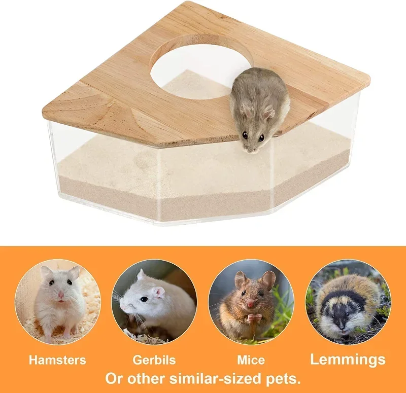 햄스터 Hamster Bathroom House Sandbox Full Transparent Urine Sand Basin Golden Bear Supplies Sand Bath Container Hamster Bathroom