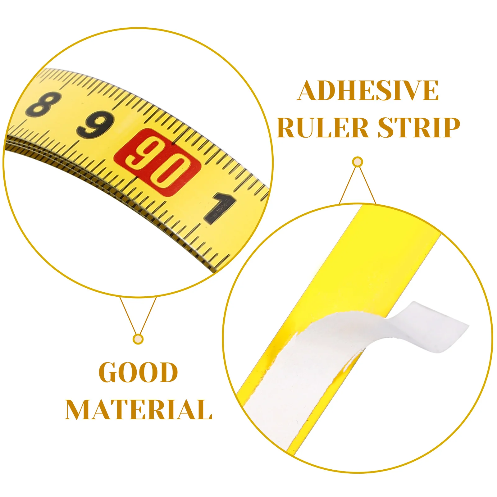 

Self-Adhesive Steel Ruler Measuring Tape 1 Meter Durable Peel Stick Tool For Woodworking Sewing Table Flexible Measuring Utensil