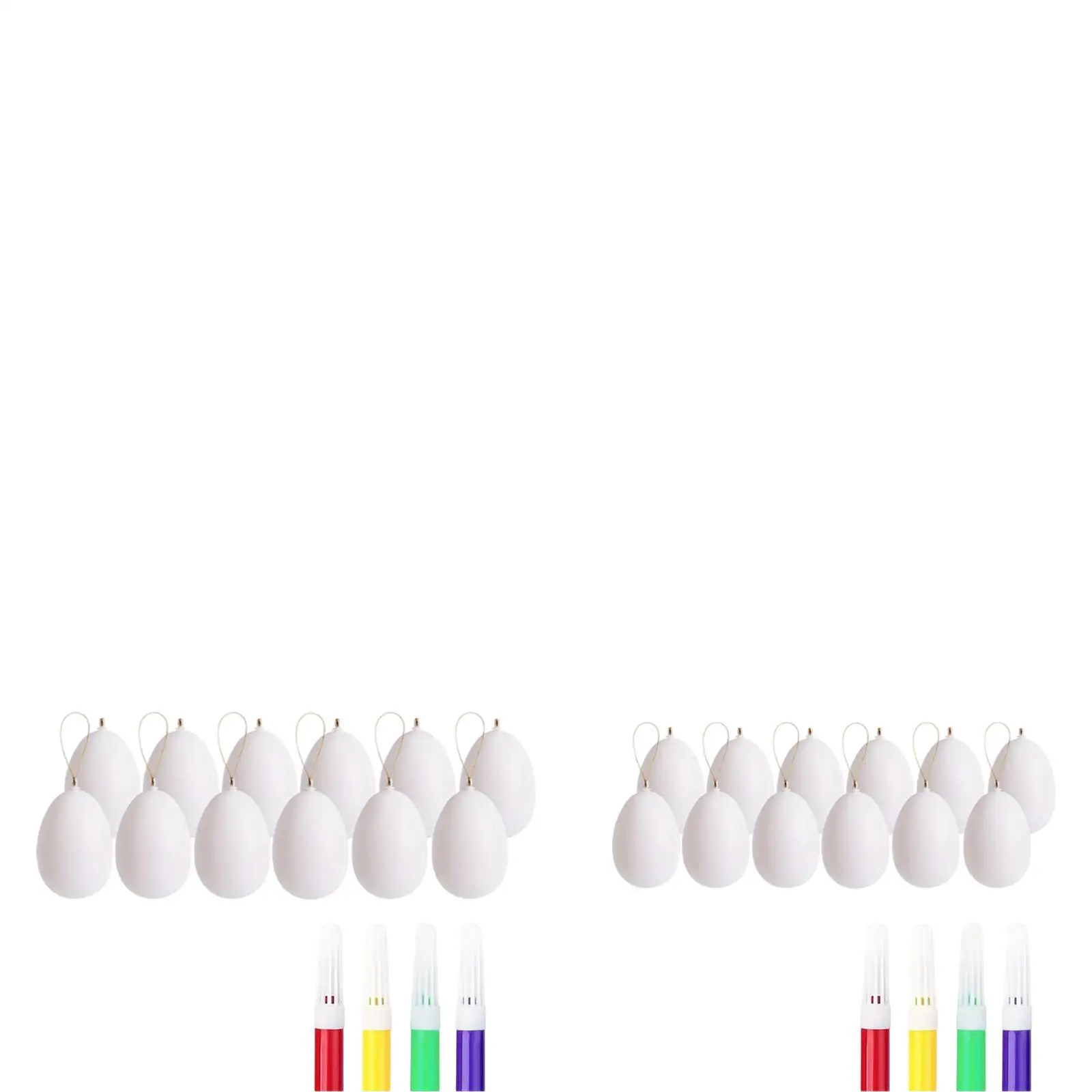 12Pcs DIY Unpainted Easter Eggs Blank Easter Eggs for Crafts Making Holiday