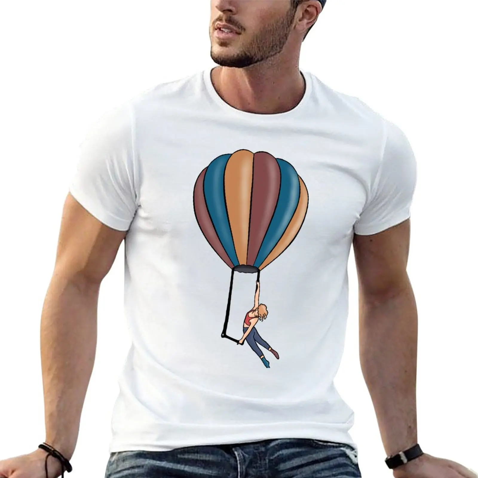 Trapeze in the sky T-Shirt man clothes T-shirt short men graphic t shirts