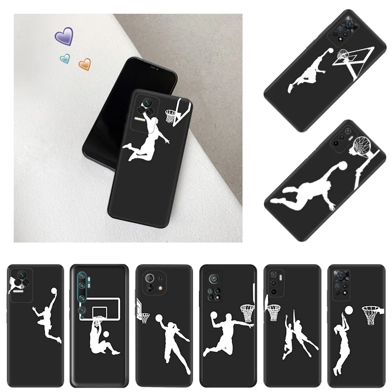 

Ultra Thin Phone Case For Redmi Note11 11s A1 A2 Plus K60 K50 K40 Xiaomi 14 11t 11Lite CC9 Pro Shot Basketball Dunk Sports Cover