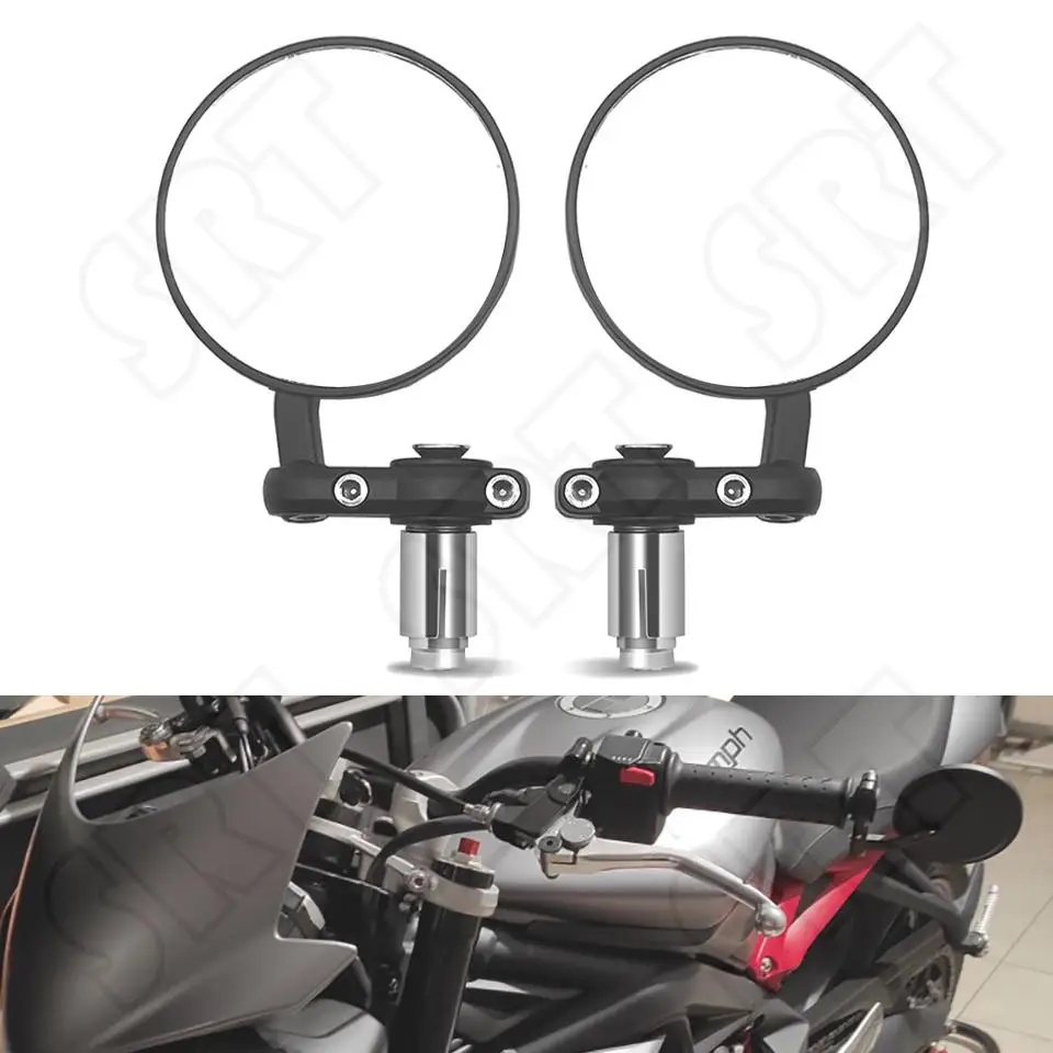 

Fits for Triumph Street Triple 1200 765 675 RS 1200RS Motorcycle 22mm Handlebar Bar End Rearview Mirrors Round Side View Mirror