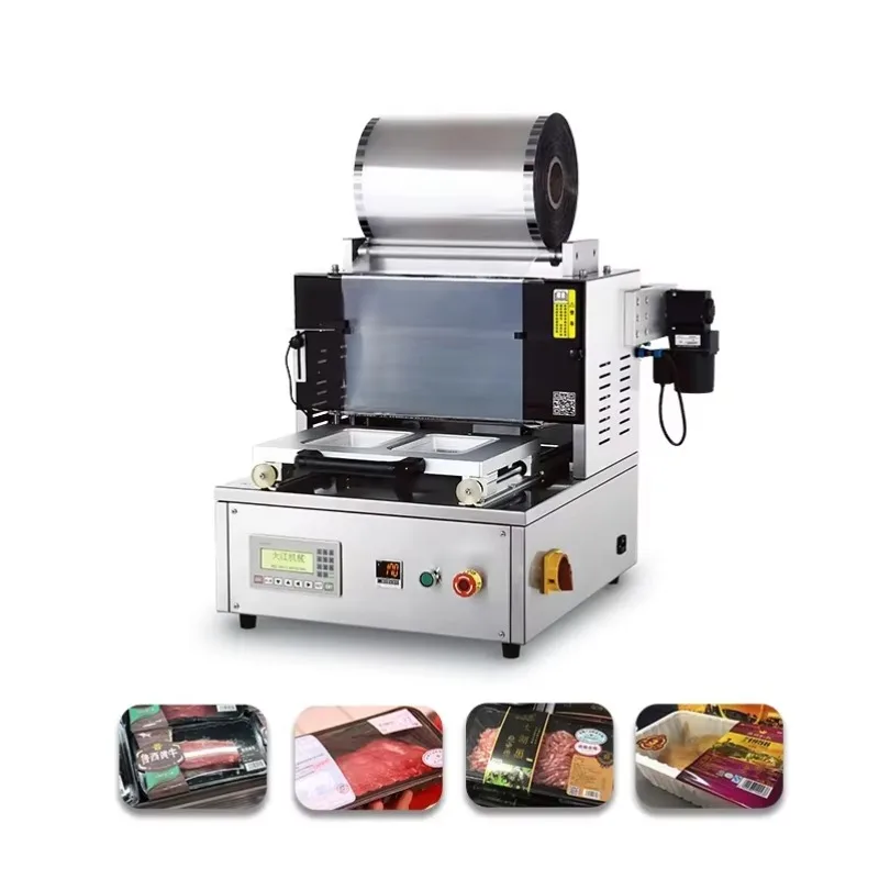 Automatic Food Sealing Modified Atmosphere Packaging Machine Map Tray Sealer Nitrogen Gas Flushing Packaging Machine Customized