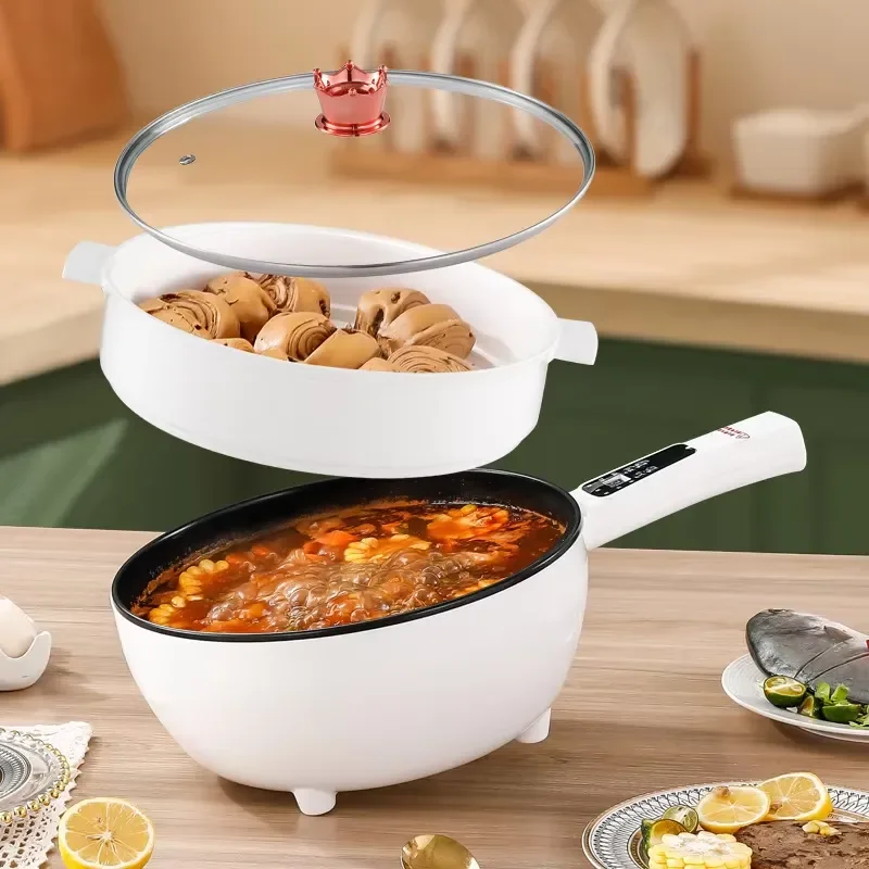 Appliances Kitchen Household 4L Large Capacity Multifunctional Electric Non-stick Frying Pan Tempered Glass Energy Saving Pot