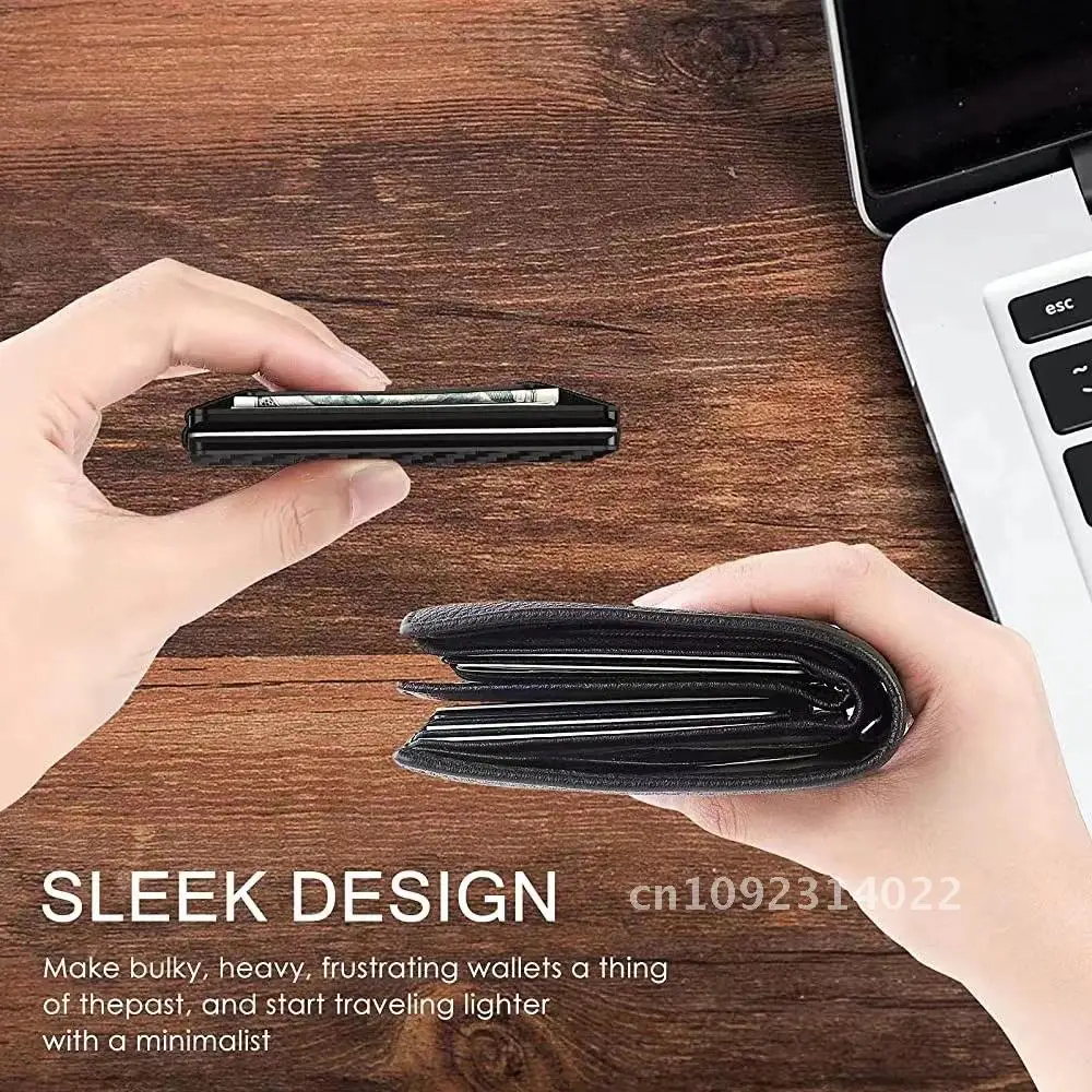 Luxus Minimalist Schlank Kredit Brieftasche Halter Karte Abdeckung Tarjetero für Cashback Hombre Männer Cartera Carteira RFID