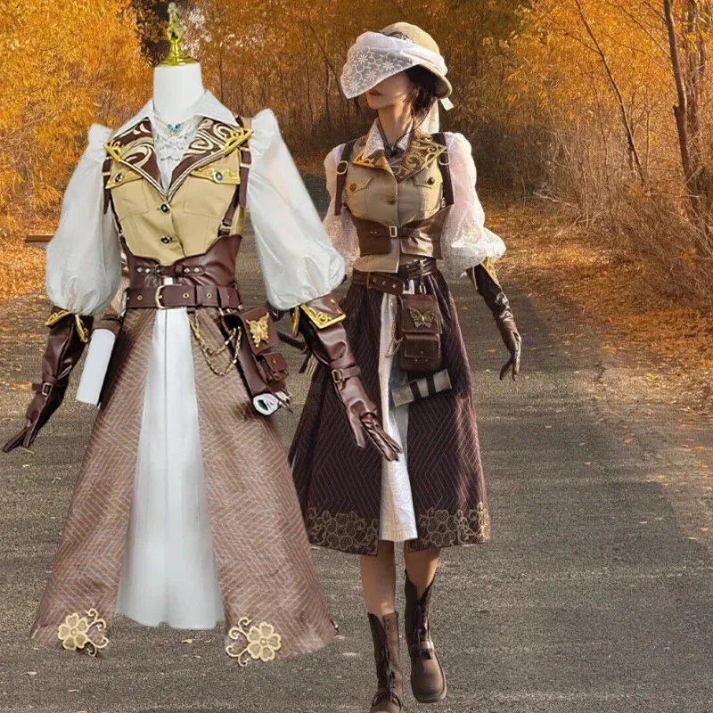 CyIdentity V Entomologist Melly Plinius Vestido de cosplay gótico para mujer, lindo conjunto de disfraz de uniforme de fiesta de Halloween, Loli hecho a medida