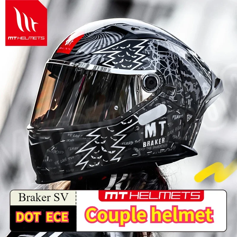 MT Helmet Men's Motorcycle Women's Autumn and Winter Cruising Four-season Couple Racing Moto Full-face Helmet ECE DOT Approved