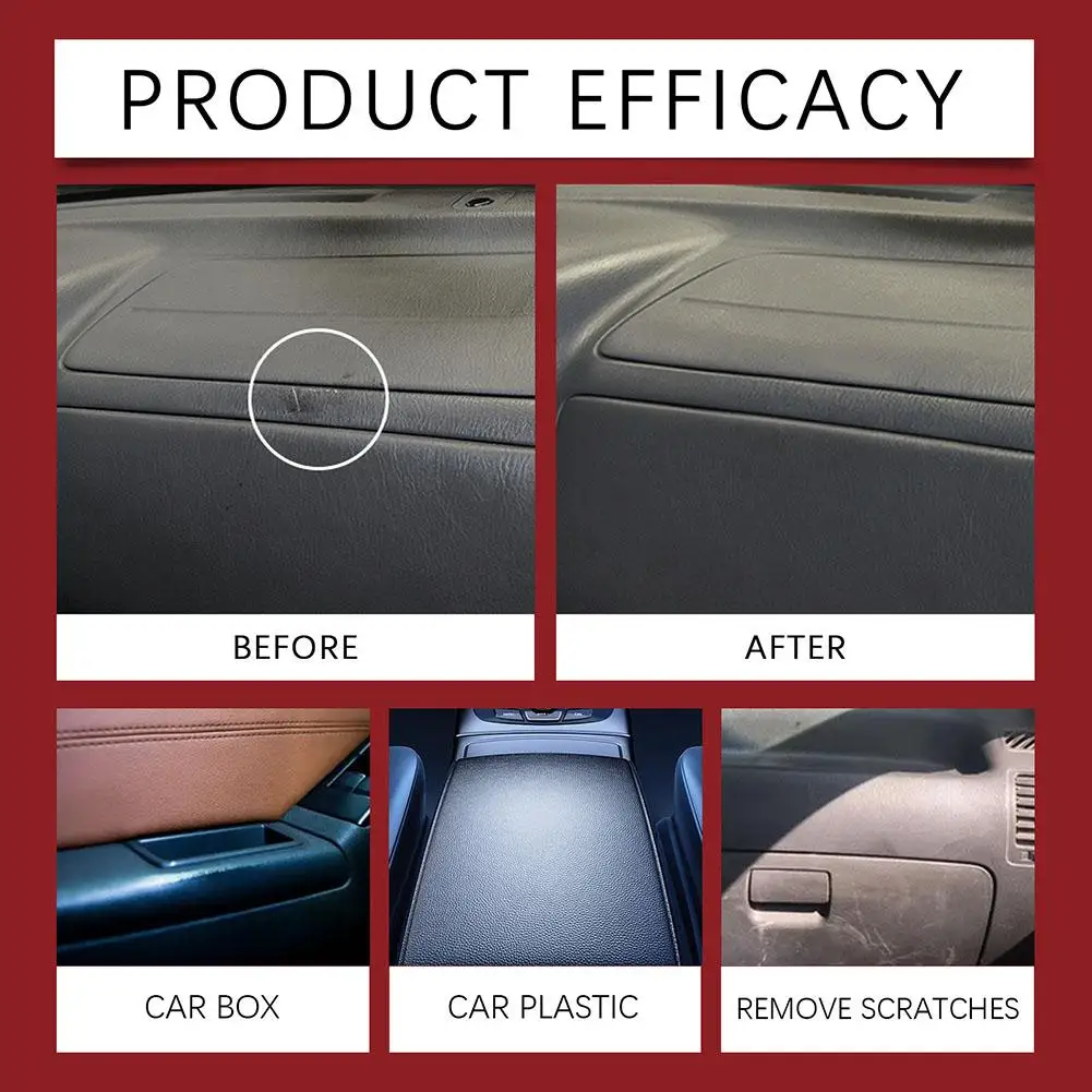 سيارة البلاستيك المرمم السيارات الداخلية الجلود تنظيف طلاء وكيل العودة إلى الأسود لمعان الشمع إصلاح السيارات تجديد اكسسوارات السيارات