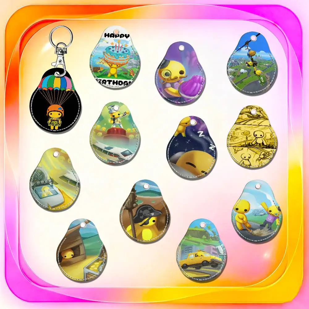 For Wobbly Life For AirTag Case Card Holder Keychain ID Credit Bank Access Badge For Air Tag Case Shell