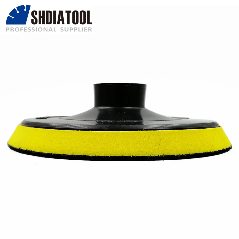 SHDIATOOL M14 oder 5/8-11 Dia 100mm/125mm Schaum Kunststoff Zurück Pads Halter Für Polieren Pads schleifen Disc Backer