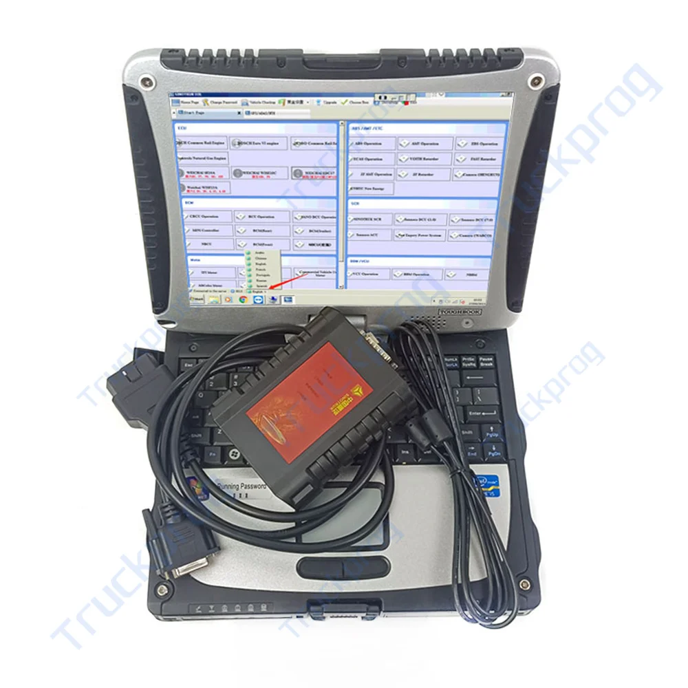 

Thoughbook CF19 laptop For Sinotruk EOL OBD Diesel Truck Scanner Diagnostic Tool For HOWO A7/T7H/Sitrak/Hohan weichai