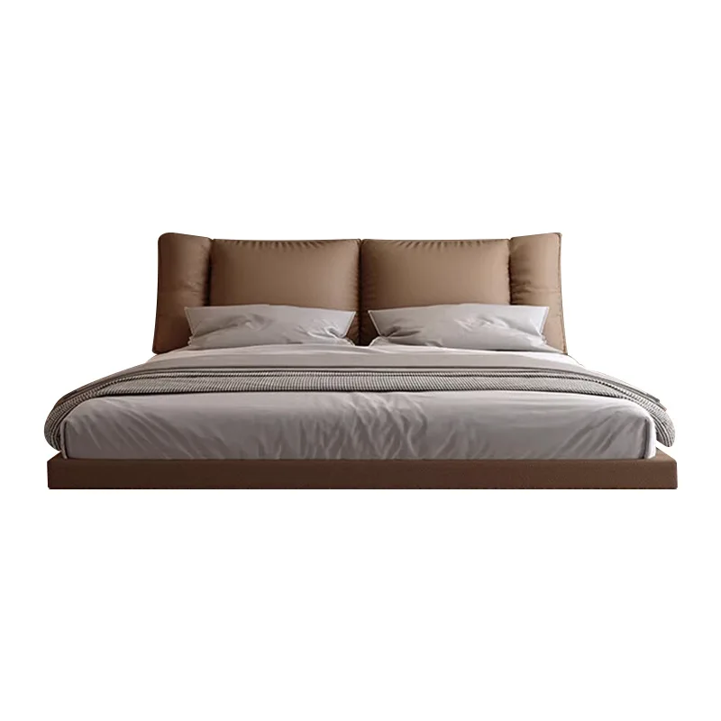 

Soft bag, suspended bed, Italian, minimalist, leather bed, high-end, atmospheric, master bedroom