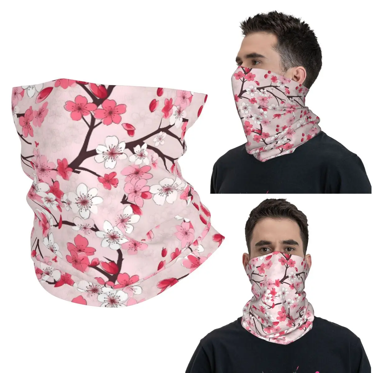 

Цветущая ветка сакуры, вишневый цветок, японский цветок, бандана на шею, волшебный шарф с принтом, многофункциональная маска для лица унисекс