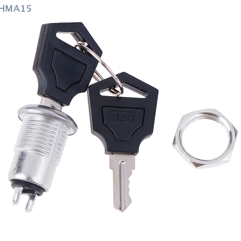 1pc 12mm Mini Key Switch ON/OFF Lock Switch KS-02 KS02 Electronic Switch 3A 250V