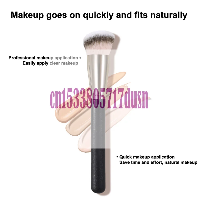 {HBA17} 3 pièces pinceaux de maquillage professionnels brosse de fond de teint en poils de Nylon doux brosse anti-cernes à tête ronde outils de maquillage portables