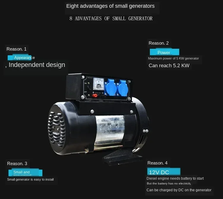 10000w 220v gerador pequeno de alta potência 10kw frequência do gerador 50hz conjunto gerador diesel pequena gasolina 220v cobre