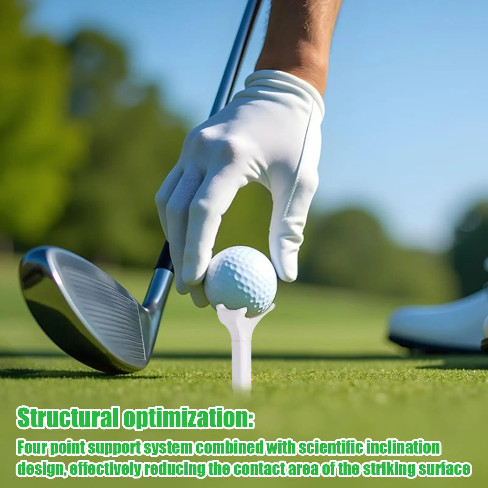 

8pcs 80mm length Professional Tee System Plastic Golf Tees Maximizing Performance Off The Tee Golf Accessories For Golfers