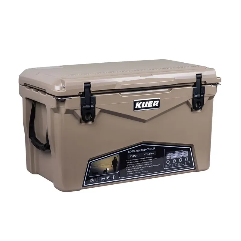 Rotomolded LLDPE 45L Insulated Waterproof Hard Cooler Box with Modern Design for Food Storage