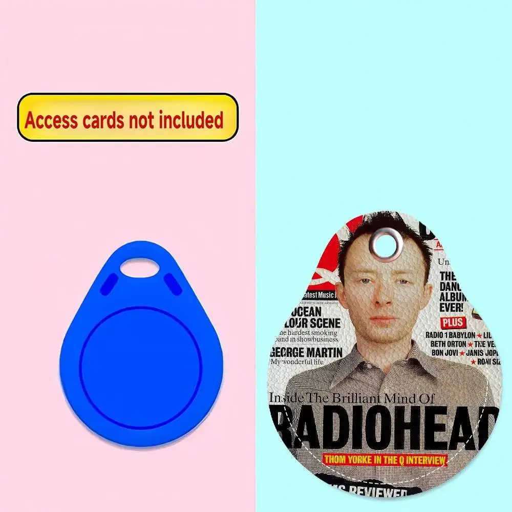 Band Characters R-Radiohead Water Drop Aped N Acc Control Card Holder For Vehicles Public Transport Keychain Protective Cover