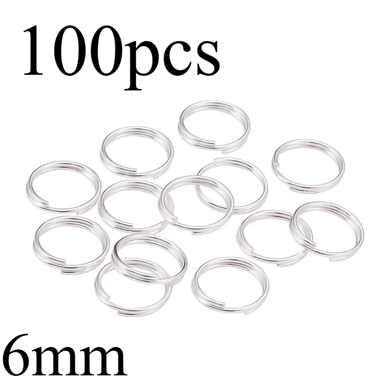 100pcs Ring splitting ring connector, used in jewelry accessory manufacturing