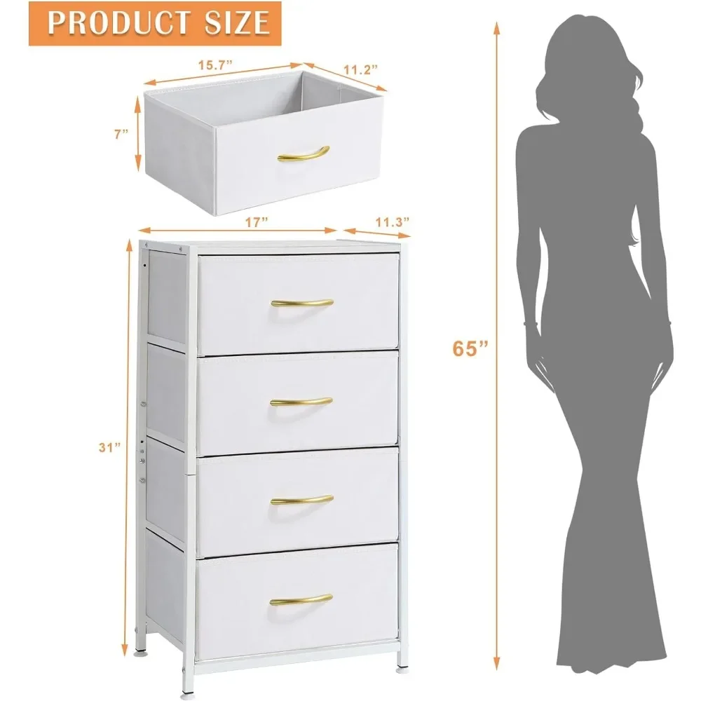 Entryway Chest of Drawers in the Bedroom Furniture Storage Drawers Tower for Bedroom Makeup Table Hallway Steel Frame & Wood Top