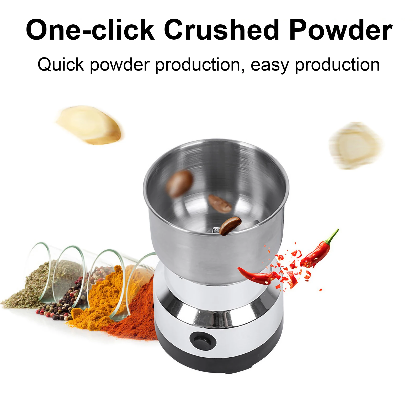 300ml Mini Electric Grinder Household Ultrafine Baby Food Pulverizer Coffee Grinder Spice Pepper Grinder Grain Mill 4 Blades