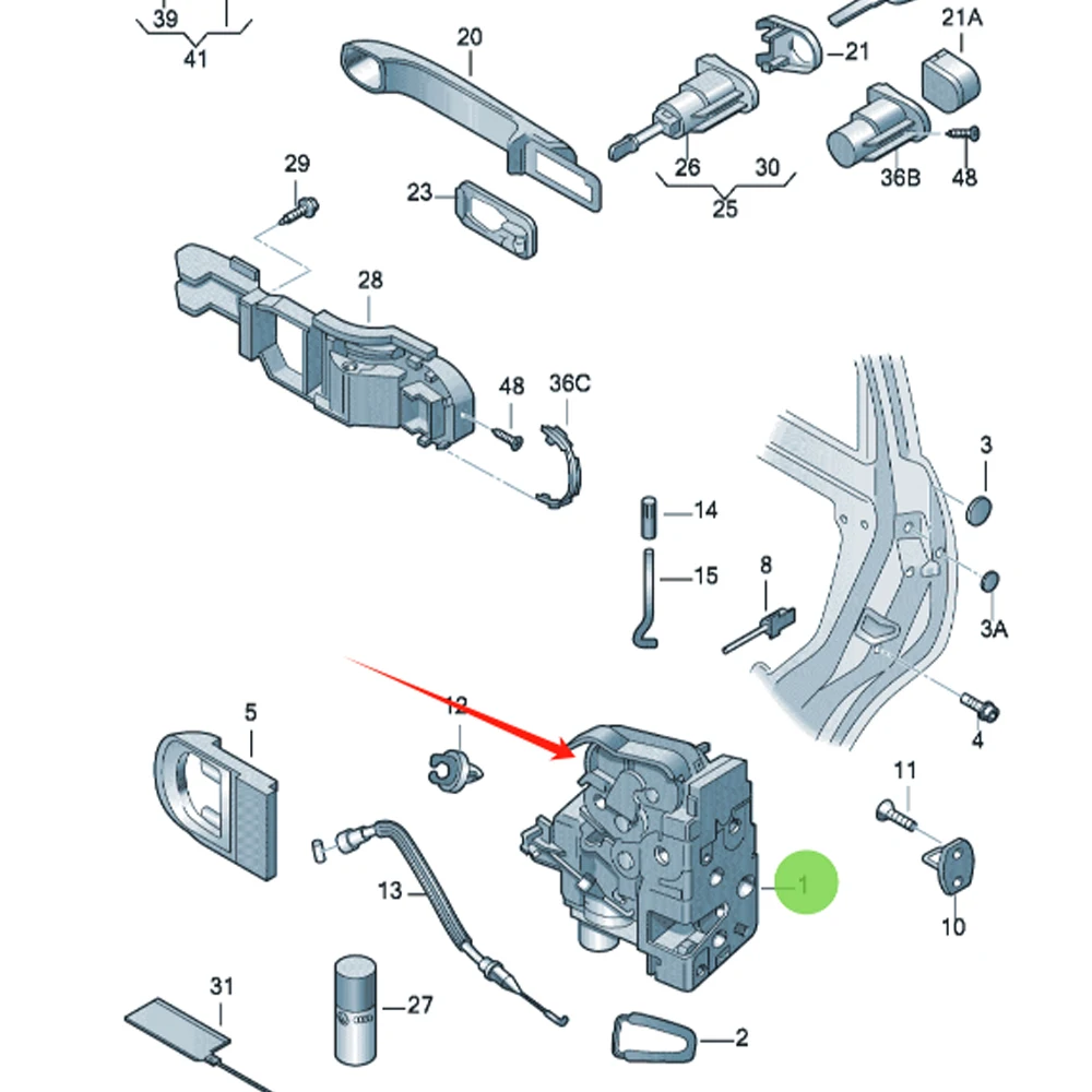 

5J2837015 5J2837016 5J7839015B 5J7839016B Door Lock Actuator right-hand drive For Skoda Roomster 2011-2015 Fabia 2007-2010