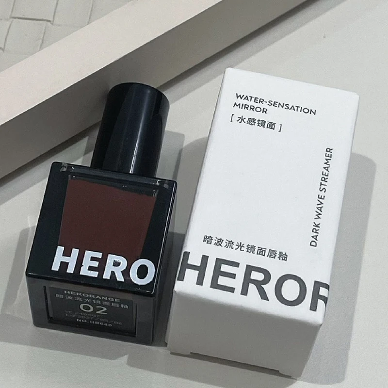 ملمع شفاه هيرورانج اللامع بتأثير المرآة، ملمع شفاه مائي براق خفيف، مرطب ومغذي للشفاه، طويل الأمد