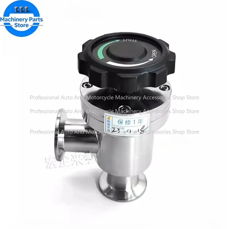KF16 KF25 KF40 KF50 Sanitary Vacuum Elbow Y-Shaped Manual Flapper Angle Valve SUS 304 Stainlee Steel