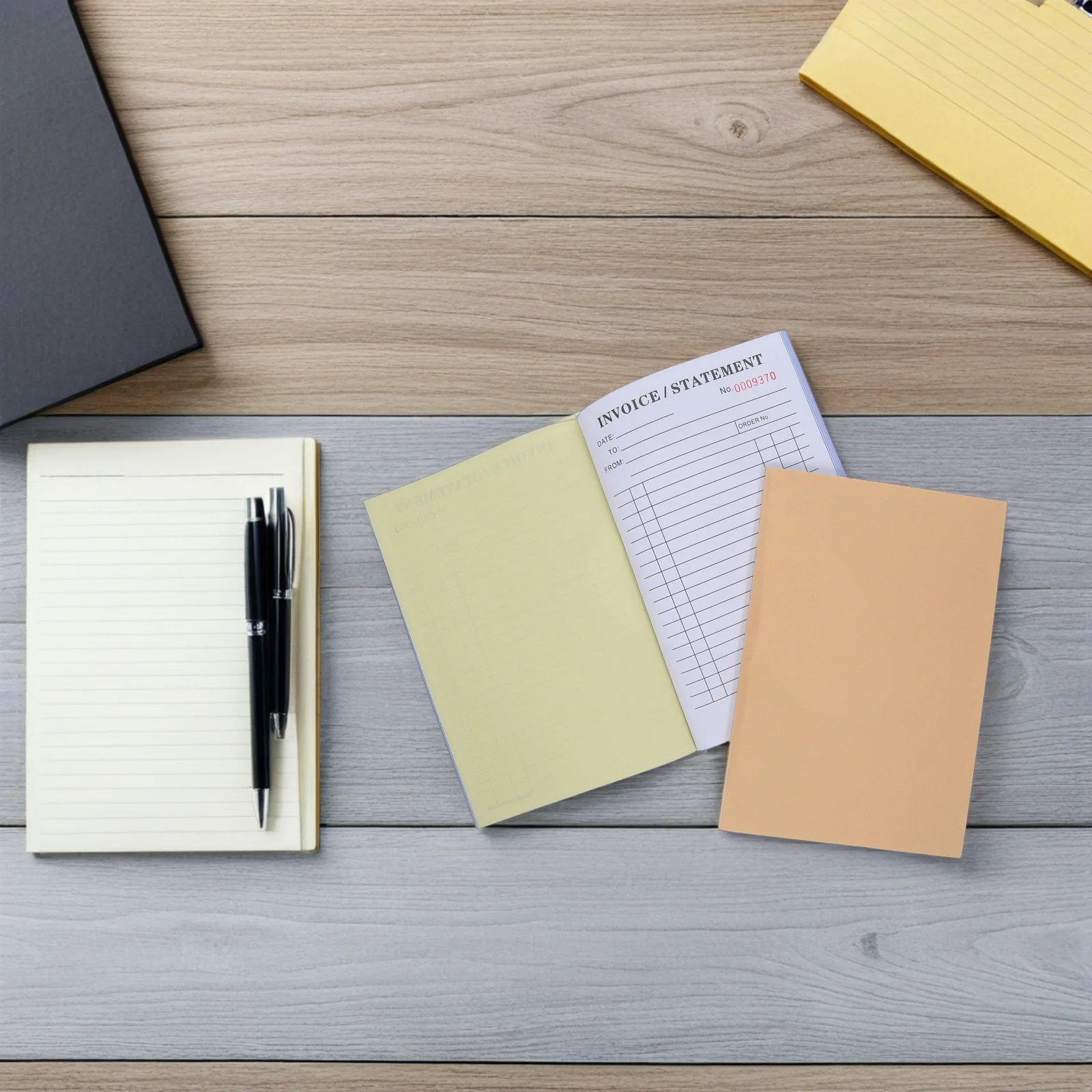 2 قطعة لوحة الفاتورة الورقية 8.25 "X 5.7" كتاب استلام المقاول للأعمال الصغيرة أشكال طلب العمل المالي ذاتية التكرار #1