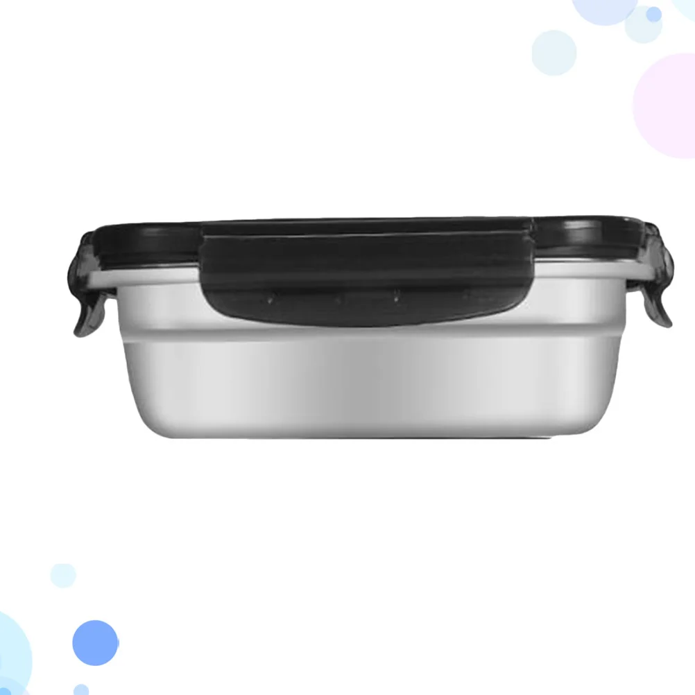 

Black Stainless Steel Food Storage Container Sealed Crisper Storage Box for Refrigerator Fruits Vegetables Freshness