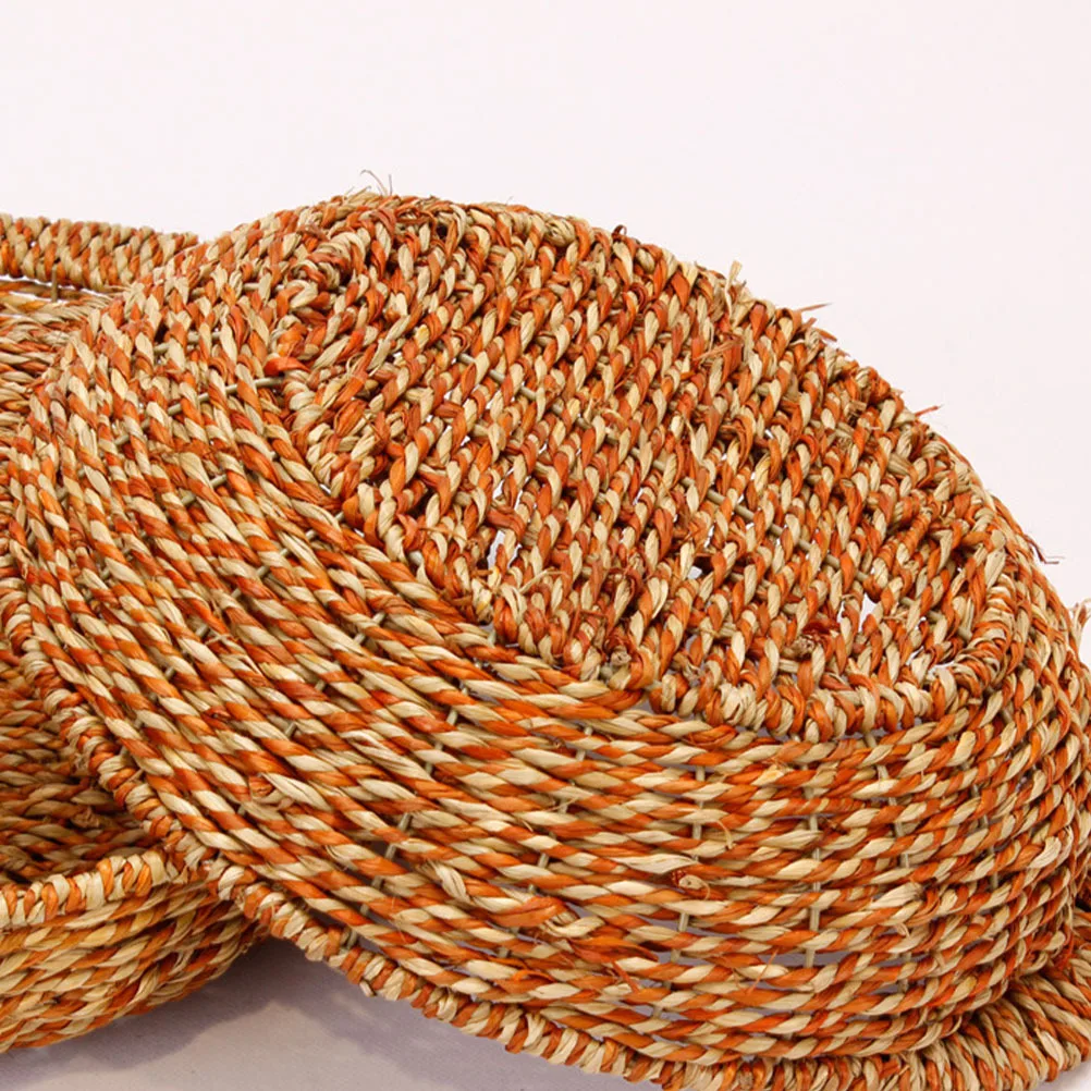 

Alipis 1pc Woven Casserole Pot Holder Hyacinth Placemat Protective Decorative Mat Rattan Weave Bucket Replacement for Commode