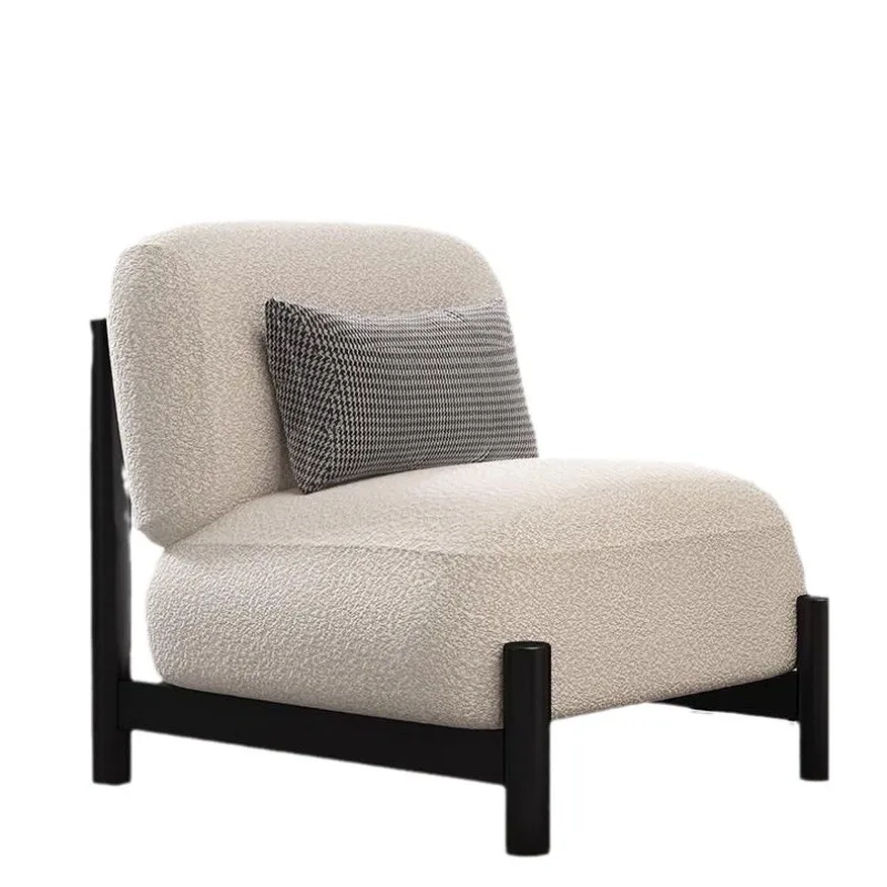 

Cream wind living room single sofa small apartment single chair wabi sandy wind lazy leisure chair