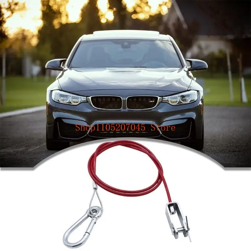 

37cd Dependable Trailer Towing Dismounting Rope Safety Cable with Forked Head 100cm
